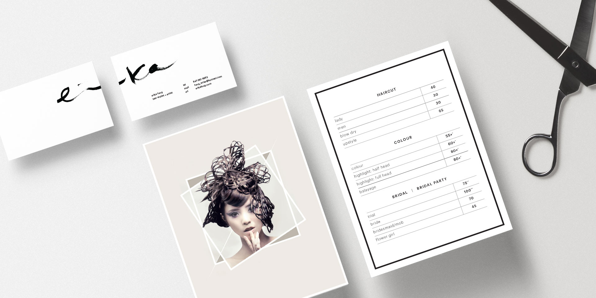 Erika branding and collateral