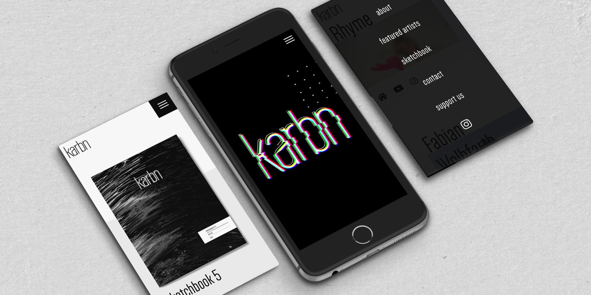 Karbn magzine mobile layouts