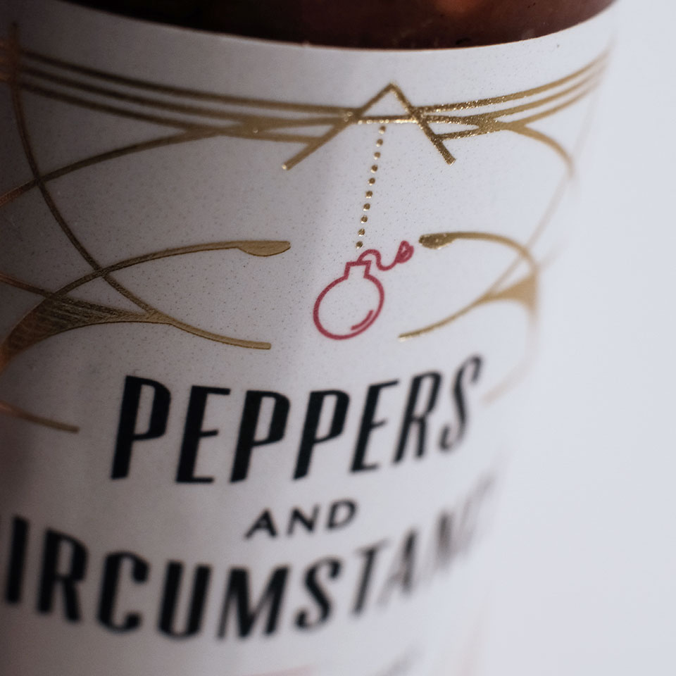 Peppers and Circumstance: Extra Hot bottle close up 01