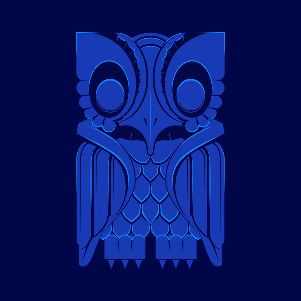 Owl stone insert illustration