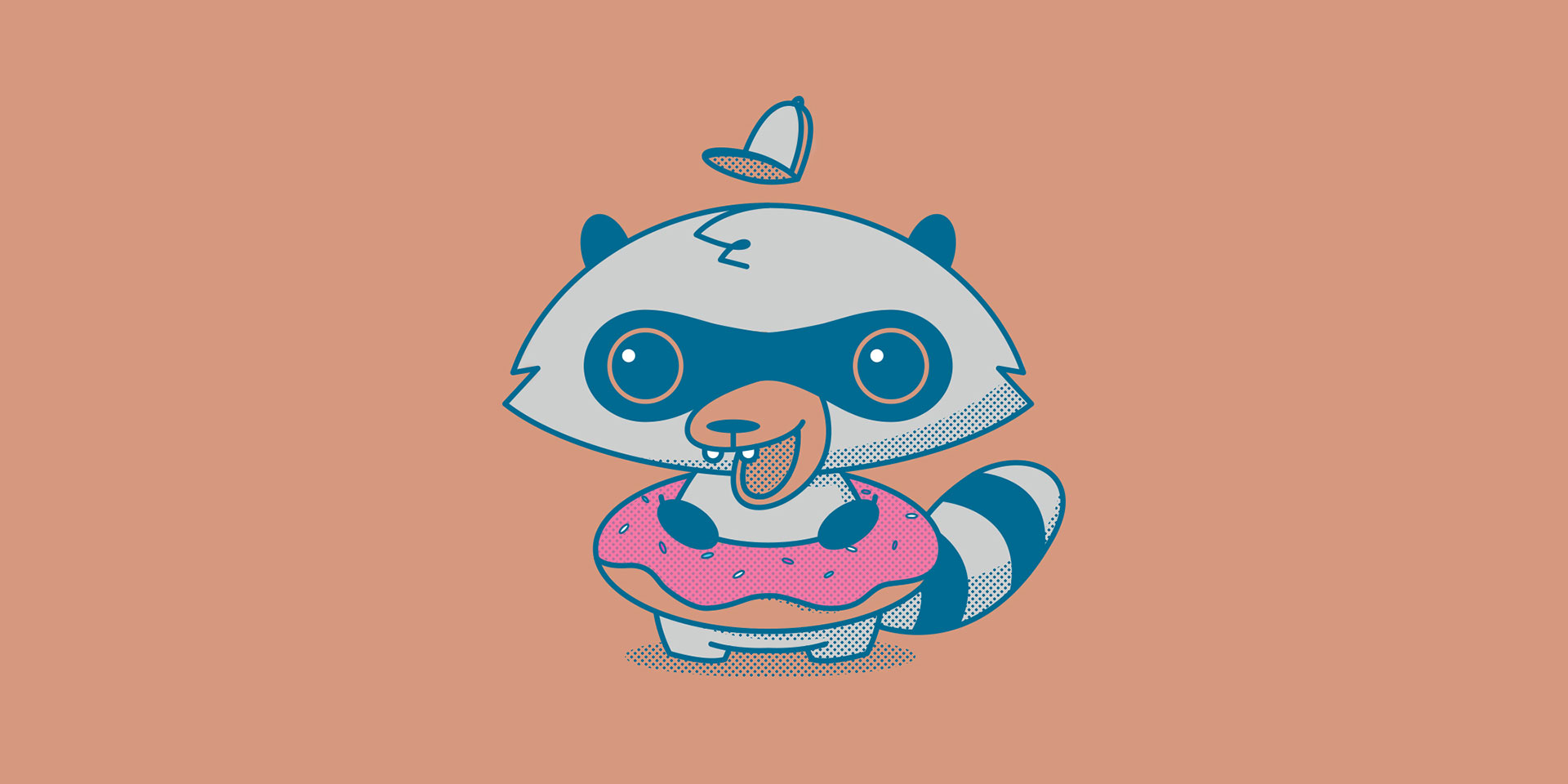 Donut stealing raccoon