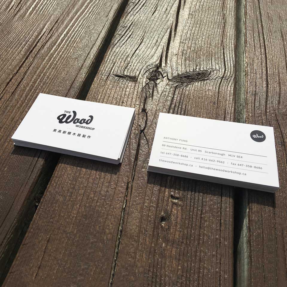 The Wood Workshop business cards